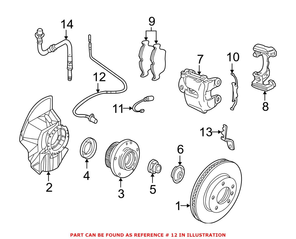 BMW ABS Wheel Speed Sensor - Front 34521165609